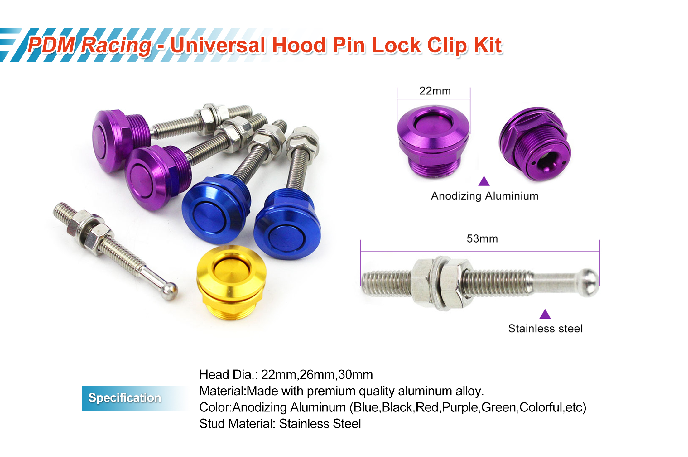hood pin kit