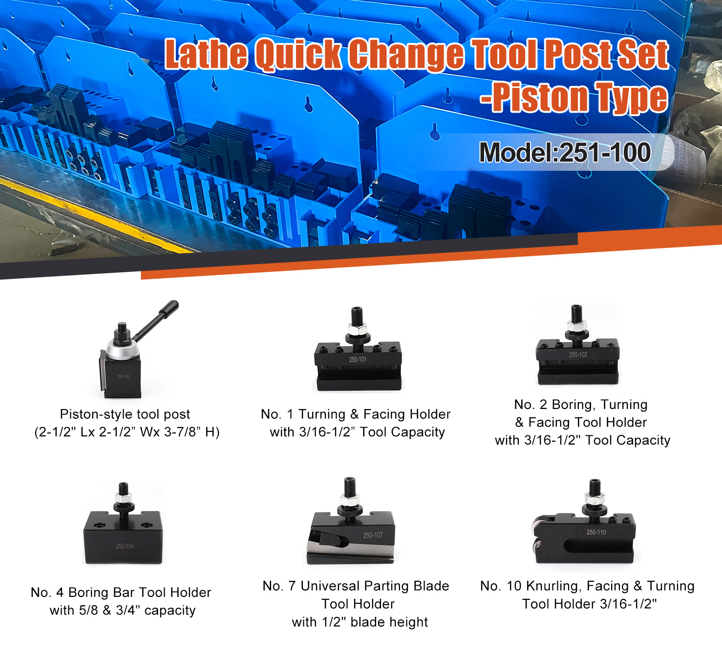 lathe quick change tool post set