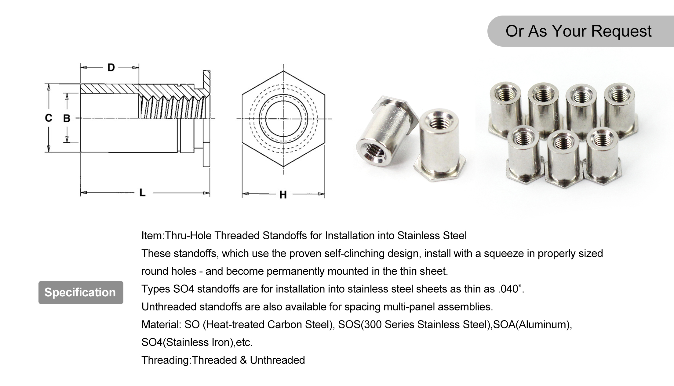 self clinching spacer
