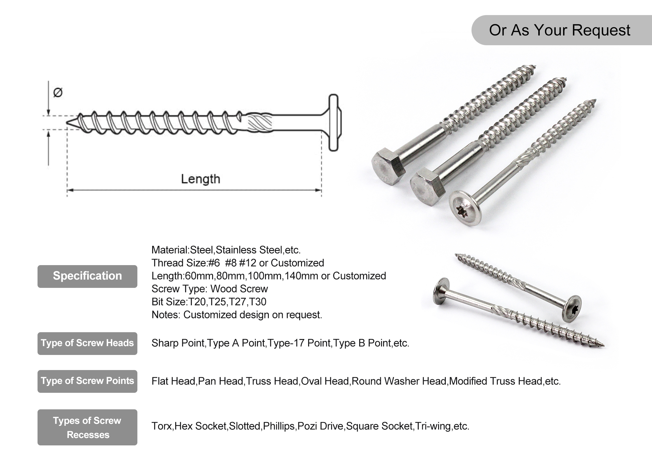wood self-tapping screws 