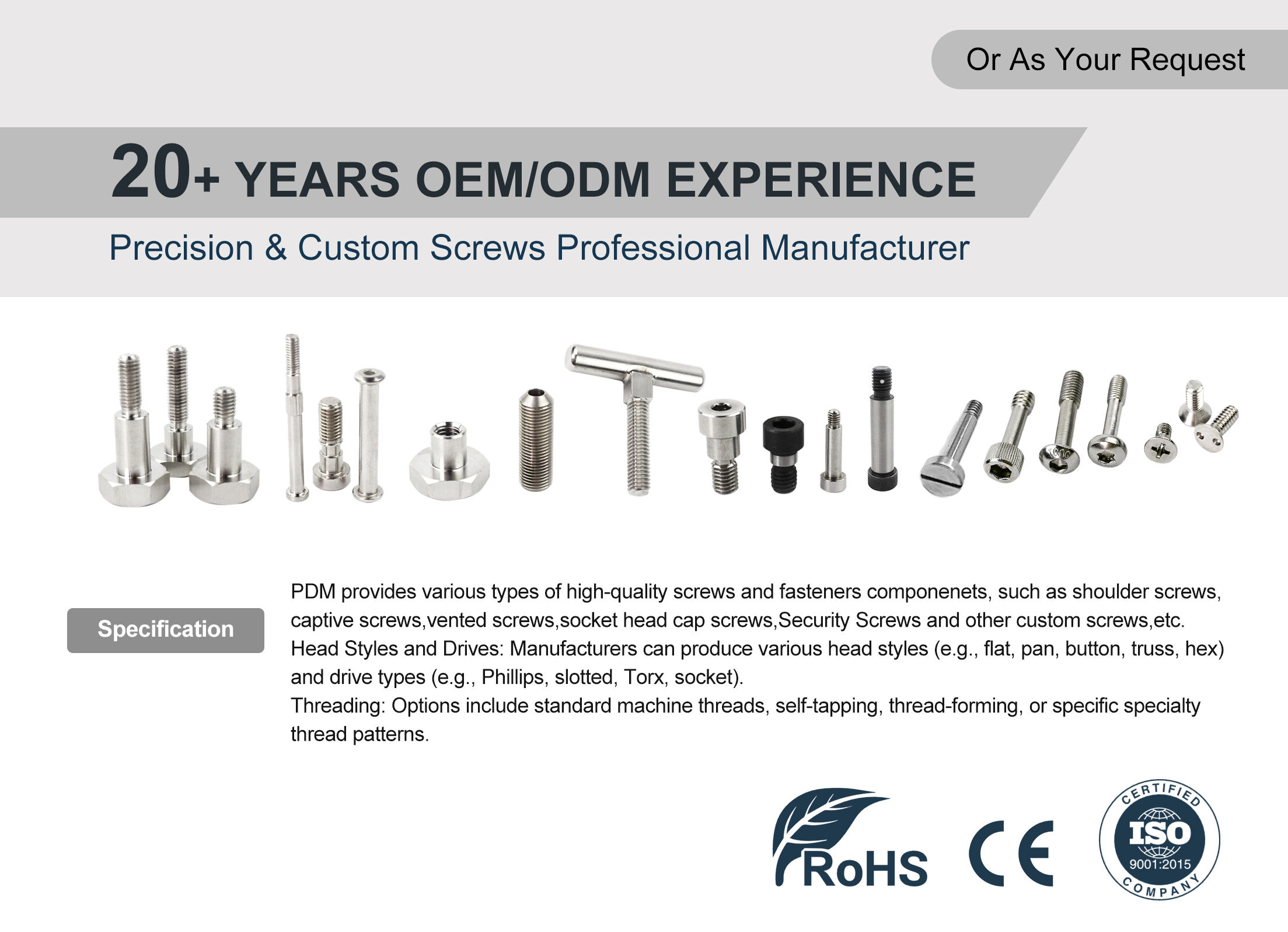 custom screw caps with metal nuts 