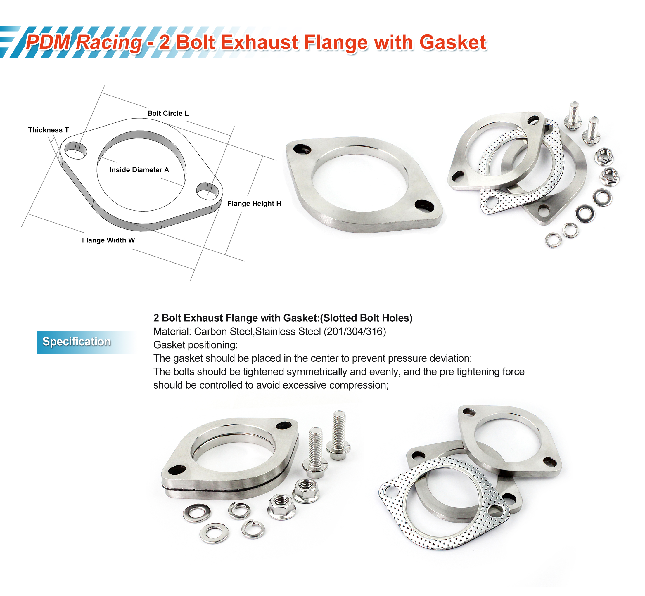 2-Bolt-Exhaust-Flange-with-Gasket-02