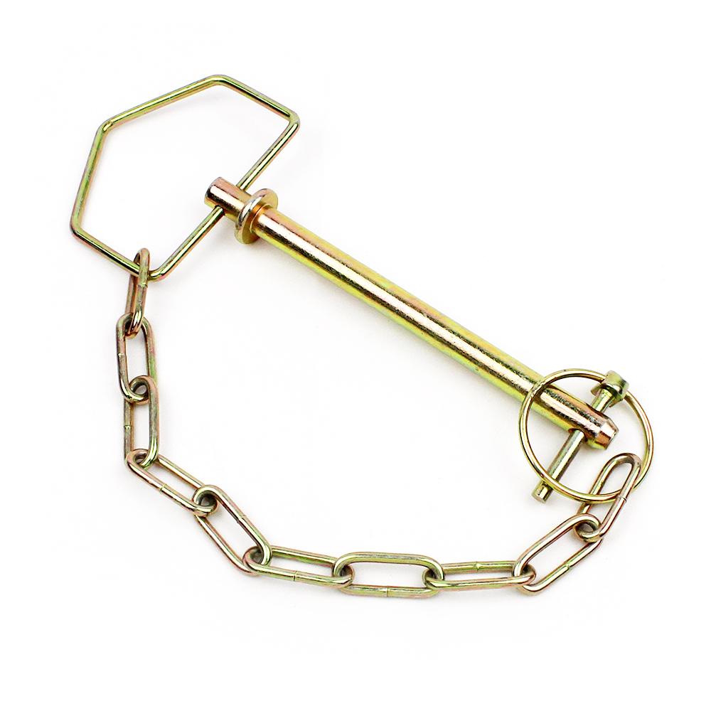 Hitch Pin with Chain and Lynch Pin