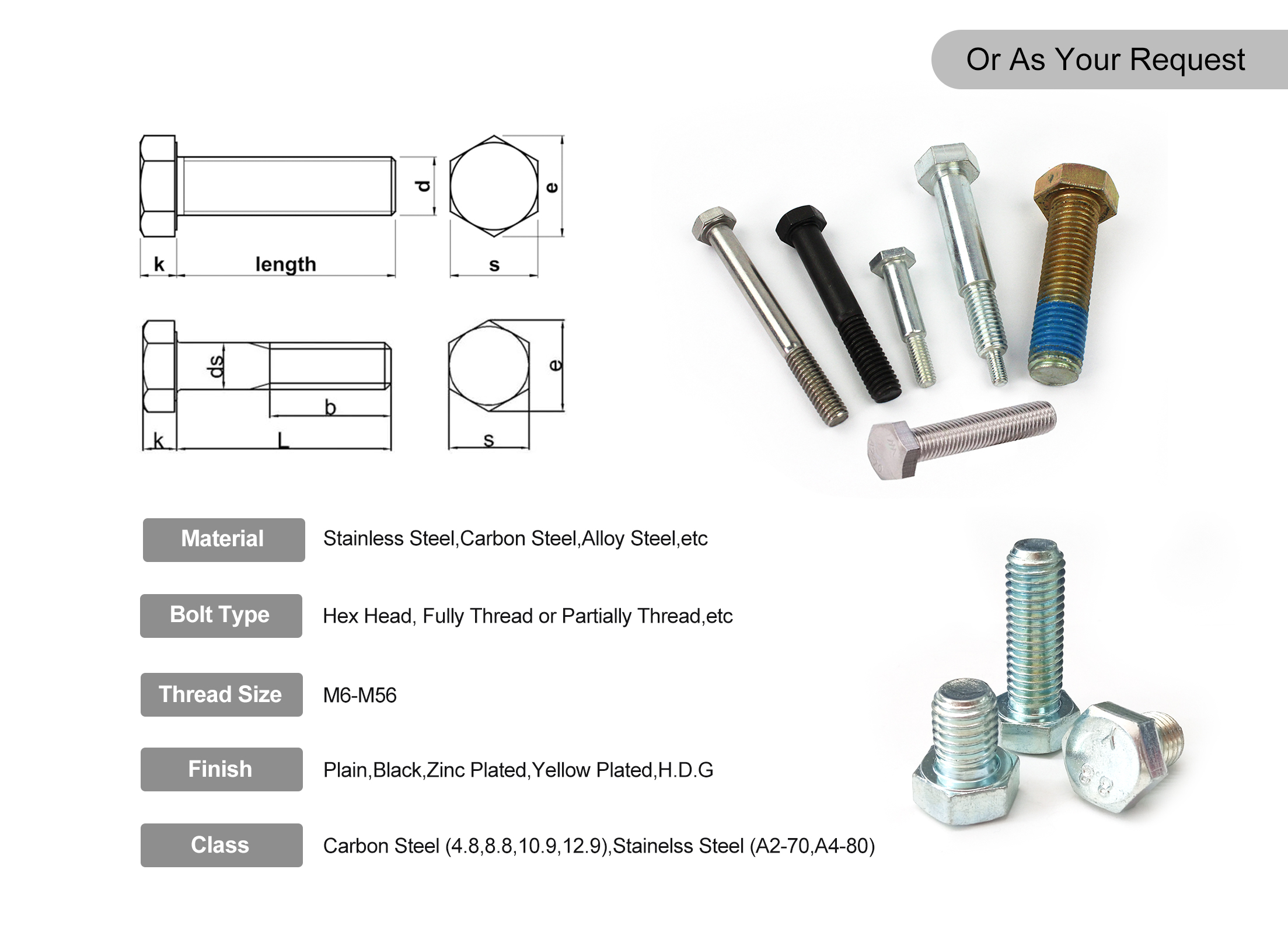 ss hex bolt stainless steel 