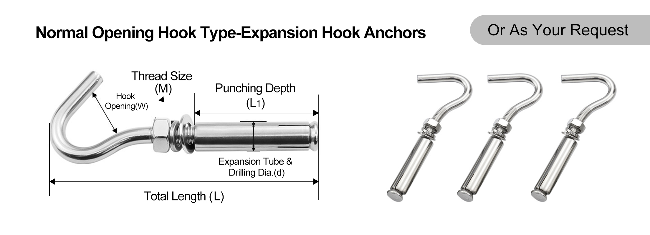 forged alloy eye hooks