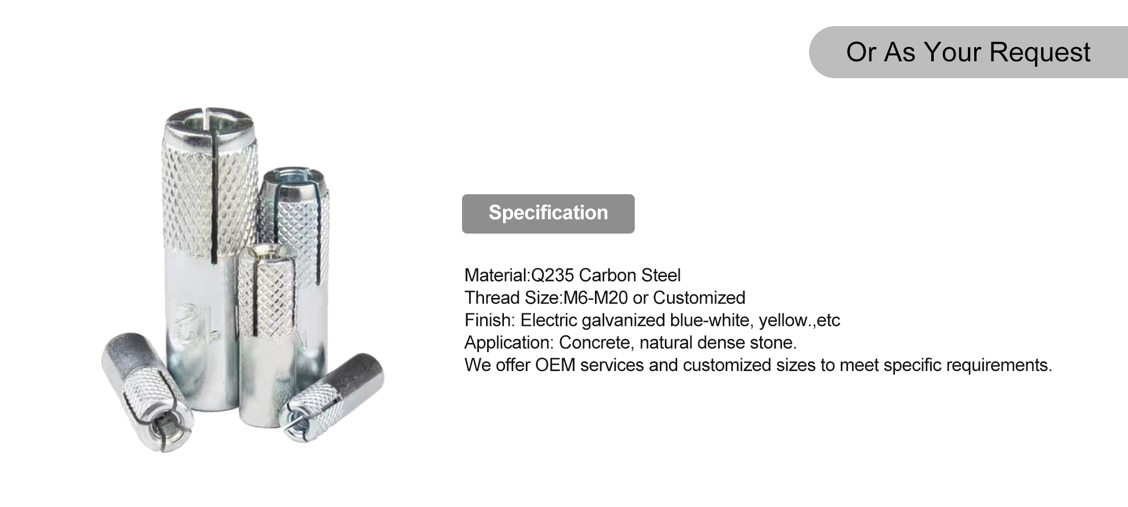 Brass drop in anchor