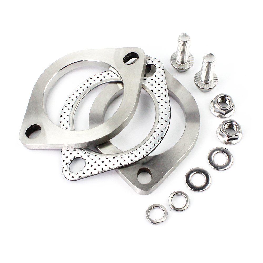 2 Bolt Exhaust Flange with Gasket (Slotted Bolt Holes)