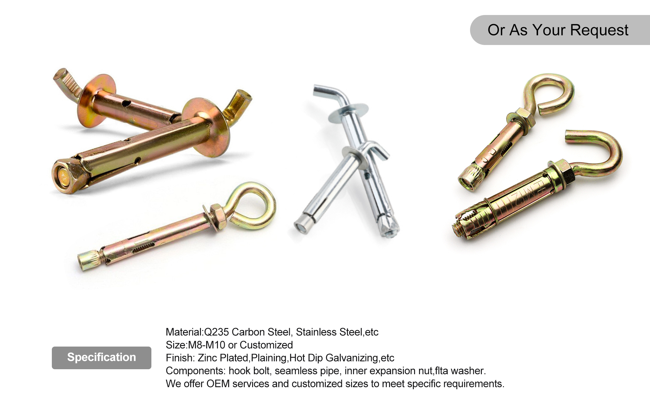 hook type anchor bolt